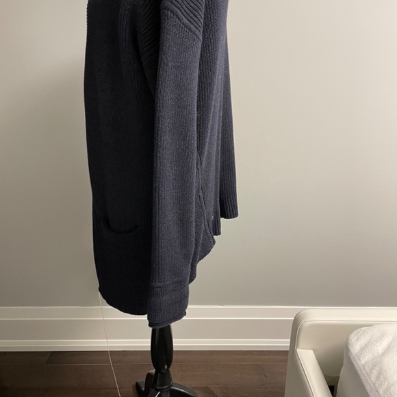 Lululemon Dark Purple Blue Cardigan wool/cotton - Picture 3 of 6